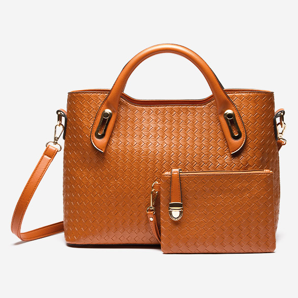 Duo sac à main et pochette tressées - L'Homme Moderne