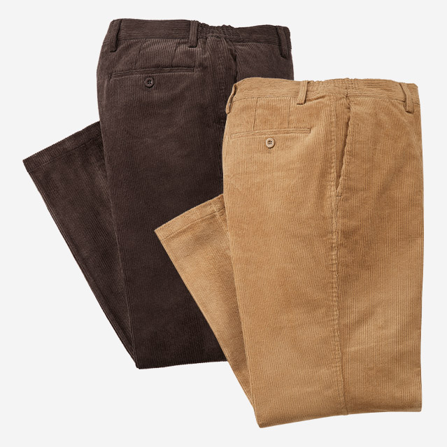 Pantalons velours confort - les 2 - L'Homme Moderne
