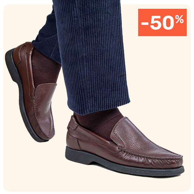 Mocassins cuir grainé