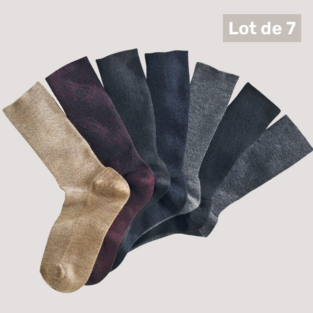 Chaussettes confort total - les 7 paires