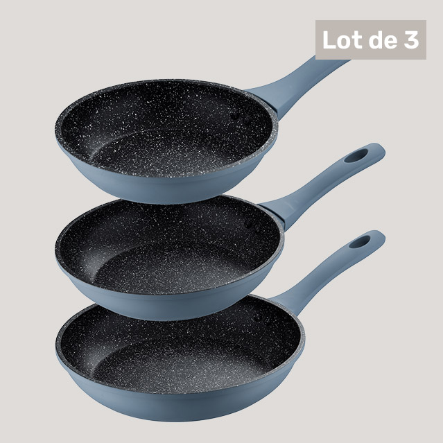 Poêles aluminium forgé - les 3 - L'Homme Moderne