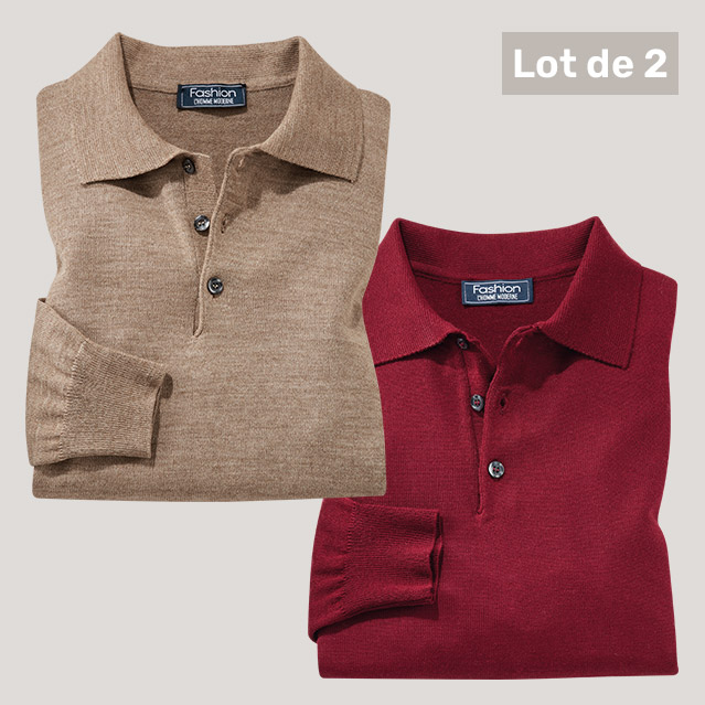 Pulls-polos mérinos - les 2 - L'Homme Moderne