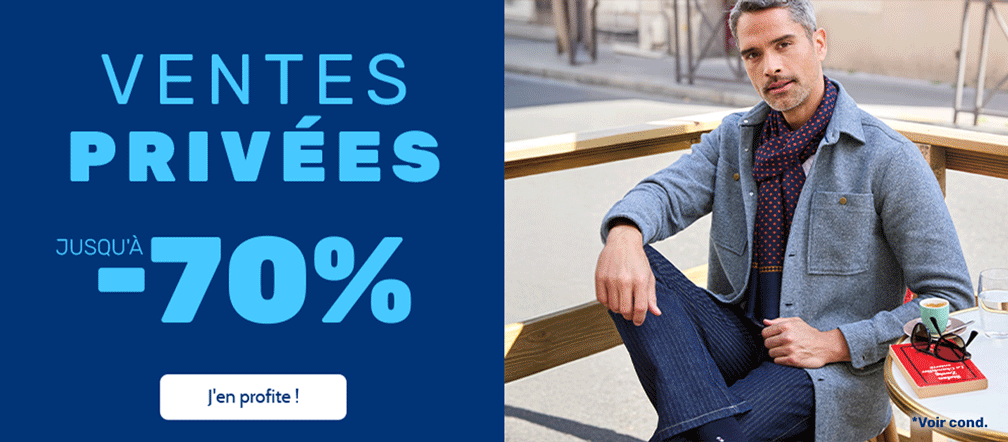 Ventes privées jusqu'à -70% - L'Homme Moderne