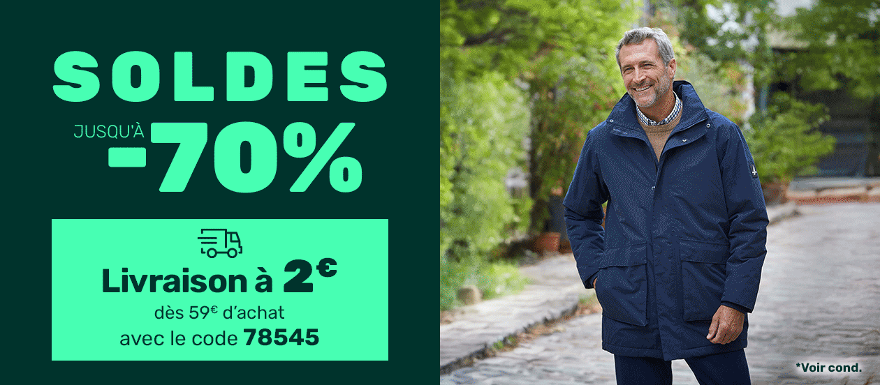 Soldes jusqu'à -70% - L'Homme Moderne