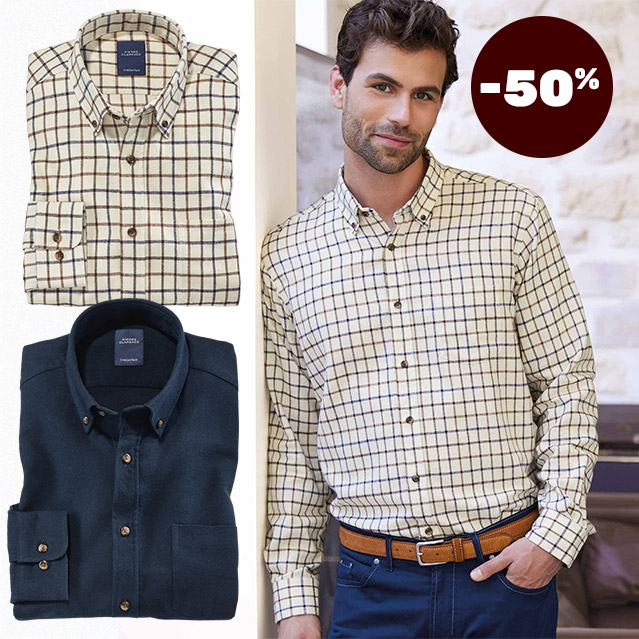 Chemises flanelle - les 2 - L'Homme Moderne