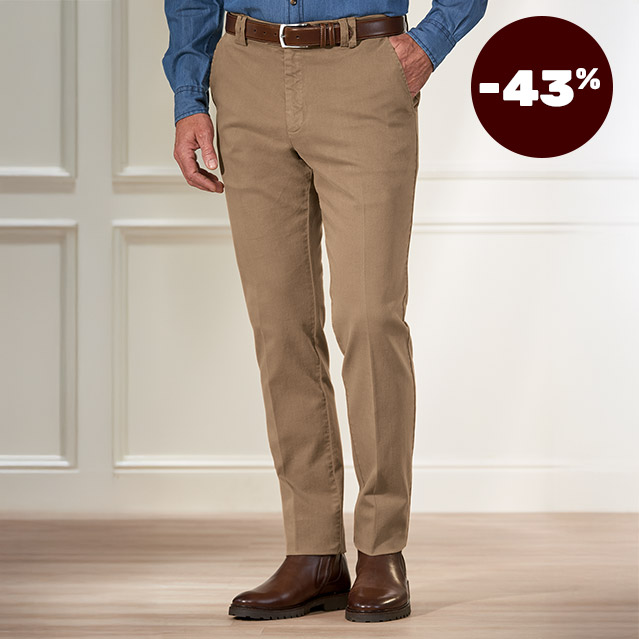 Pantalon twill confort - L'Homme Moderne
