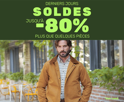 Soldes derniers jours jusqu'à -80% - L'Homme Moderne