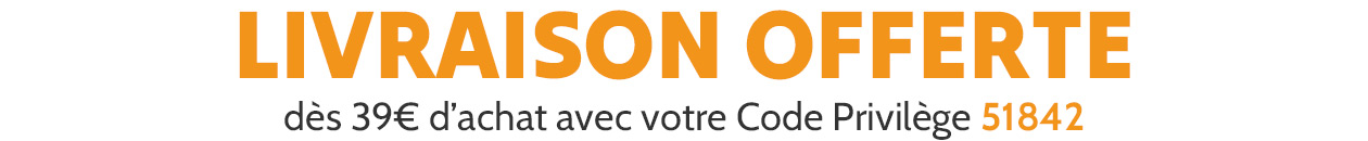  
Livraison offerte dès 39€ d'achat