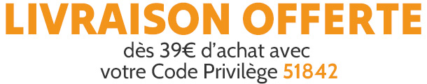 Livraison offerte dès 39€ d'achat
