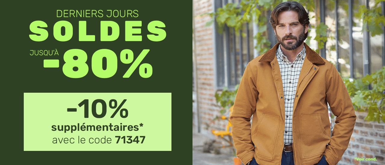 Soldes, jusqu'à -80% - Derniers jours