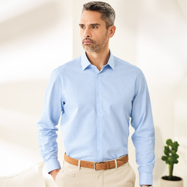 Chemise héritage sans repassage carreaux