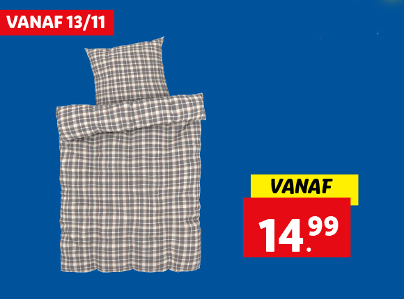 Flanellen beddengoed van Lidl 