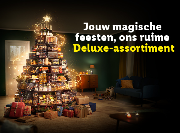 Jouw magische feesten, het ruime Deluxe-assortiment van Lidl.