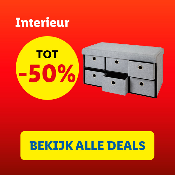 Solden tot -50% op interieur