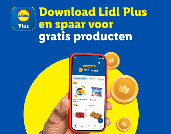 Download Lidl Plus en spaar voor gratis producten