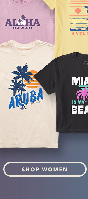 Start 2025 with a sunny state of mind. Shop women's beach tees