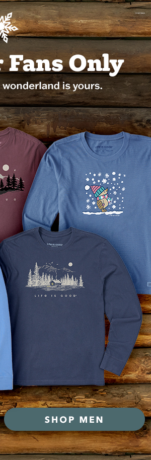 Wintery long sleeve tees for men