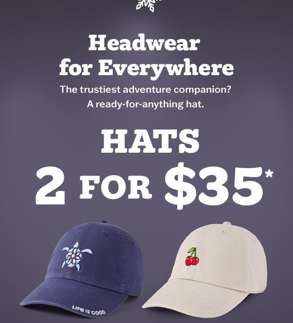 2 for $35 hats