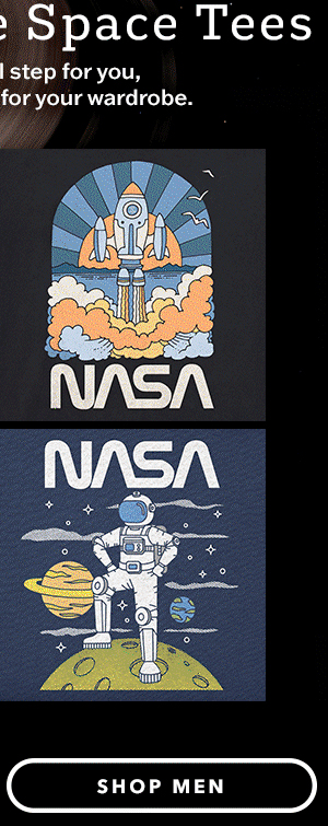 NASA-inspired space graphics. Shop men