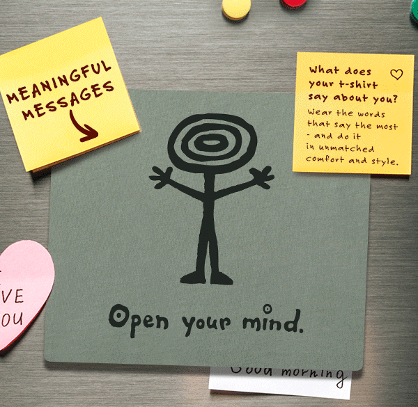 Tees with meaningful messages. 