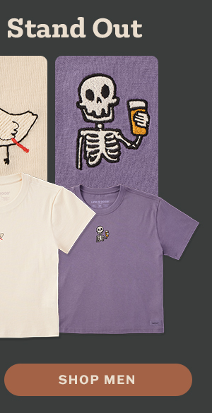 Stitched to stand out. Men's embroidered tees.