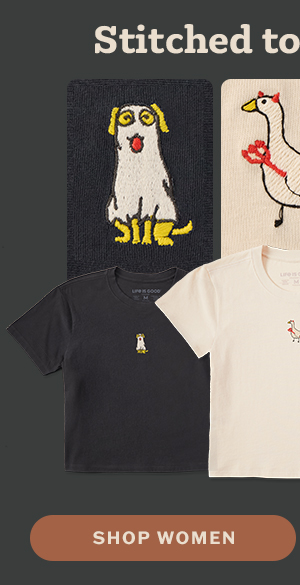 Stitched to stand out. Women's embroidered tees.