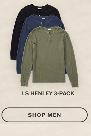 Head to toe bundles, made easy. Stock up and save on men's solid tees and henleys.