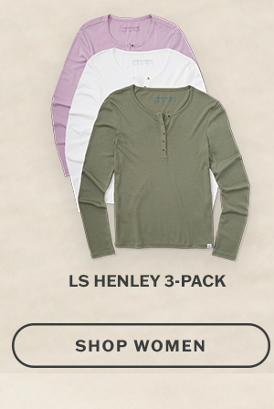Head to toe bundles, made easy. Stock up and save on women's solid tees and henleys.