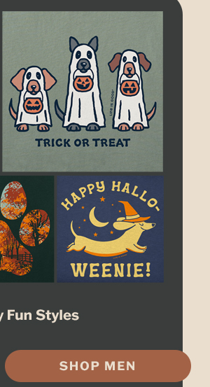 Falloween has arrived. Shop men.