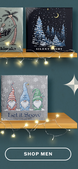 Men's holiday graphics with chart-topping energy.