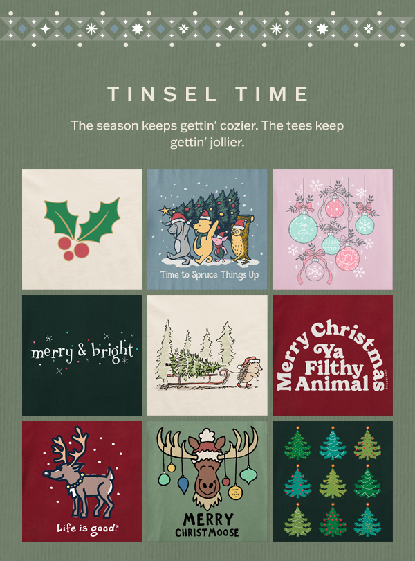 The season keeps getting closer, the tees keep gettin' jollier.