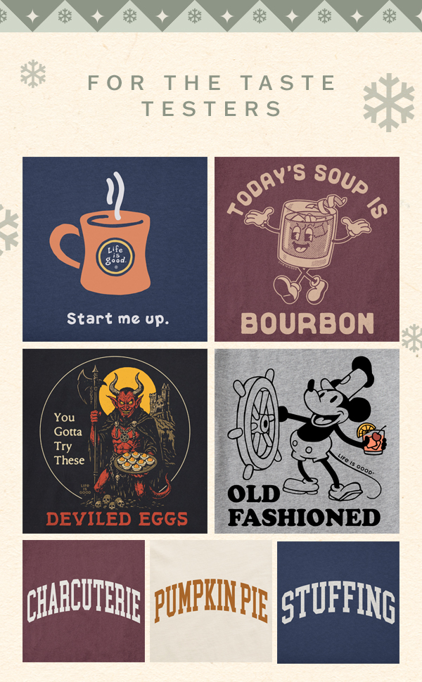 Tees for the taste testers.