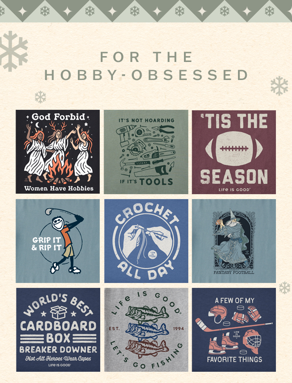 Tees for the hobby-obsessed.