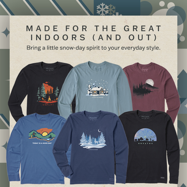 Tees made for the great indoors (and out!).