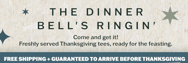 Freshly served Thanksgiving tees with free shipping.