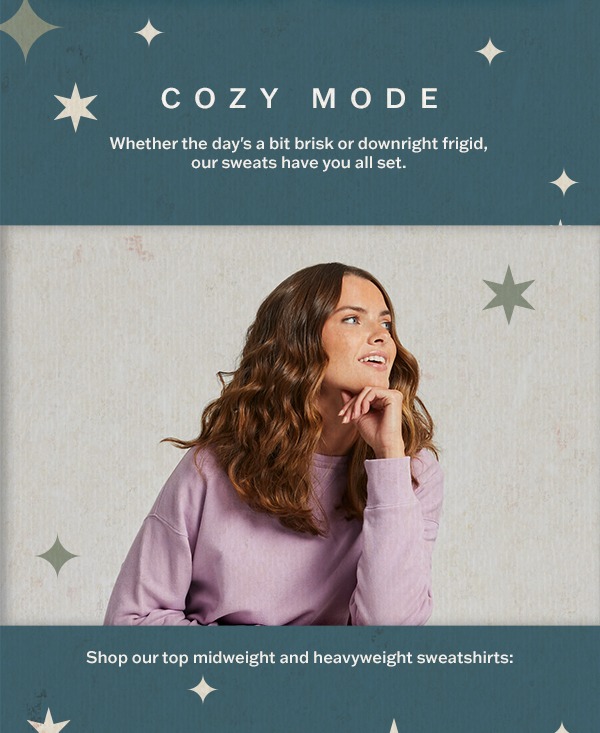 Our sweats have you all set.