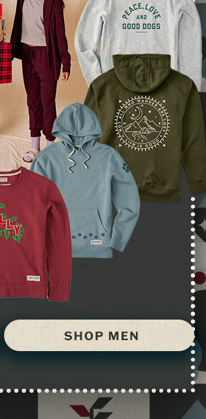 30% of cozy sweats for men.