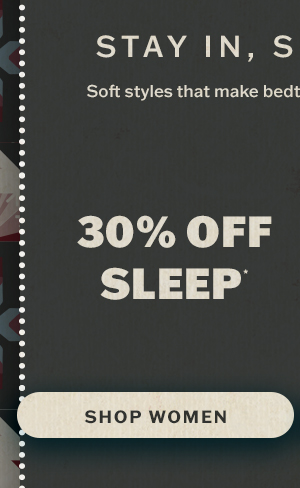 30% off women's sleepwear.