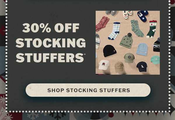 30% off stocking stuffers.