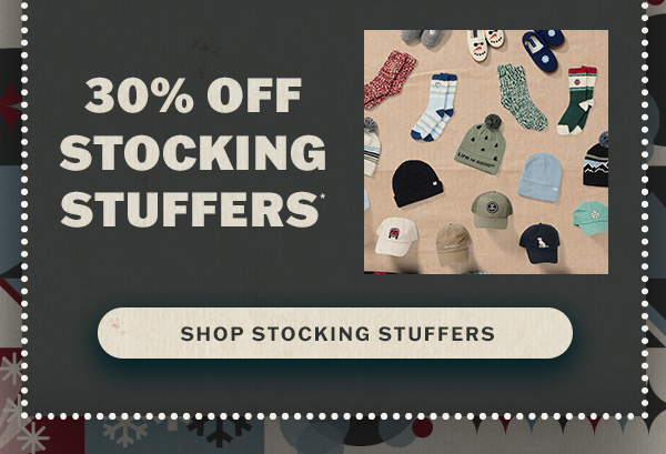 30% off stocking stuffers.