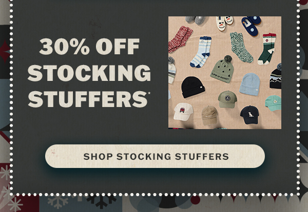 30% off stocking stuffers.