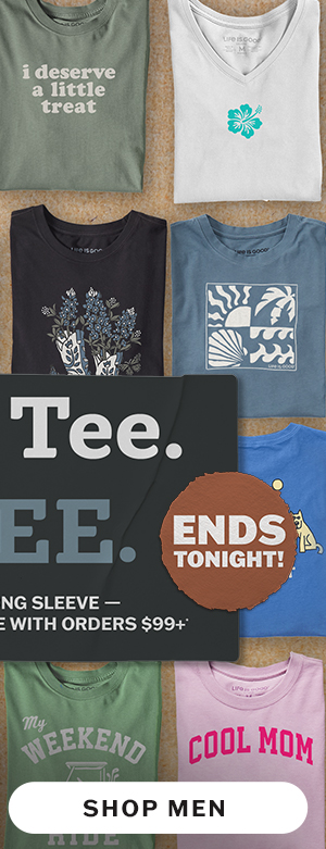 Last chance to score any short or long sleeve tee for free with orders $99+. Shop men.
