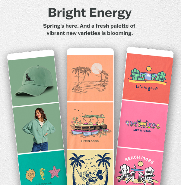 Bright energy. Spring's here and fresh palette of vibrant new varieties is blooming.