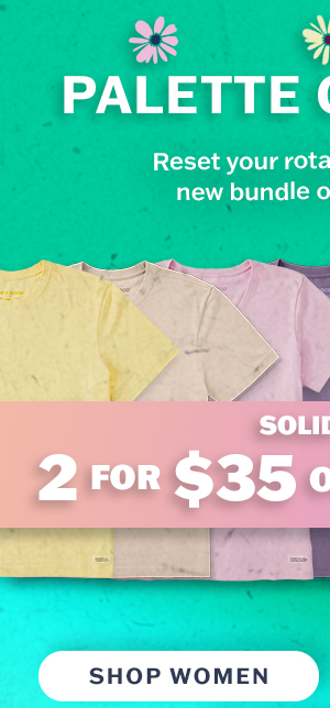 Solid tees: starting at 2 for $35, 3 for $50. Shop women.