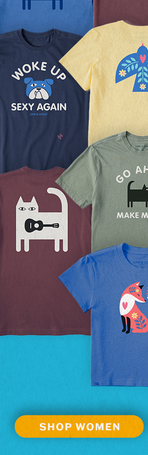 Big love. A Life is Good approach to modern folk art. Shop women.