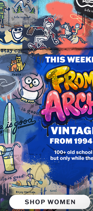 From the archives. Women's tees from 1994 and beyond. This weekend only.