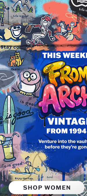 From the archives. Women's tees from 1994 and beyond. This weekend only.