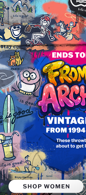 From the archives. Women's tees from 1994 and beyond. Ends tonight.