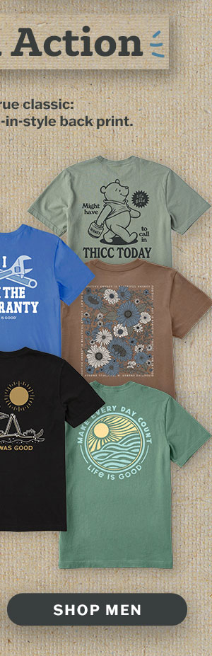 A tried & true classic: the humble, always-in-style back print. Shop men.