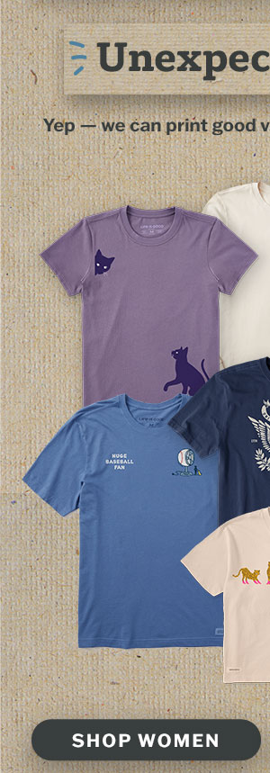 We can print good vibes anywhere. Shop women.